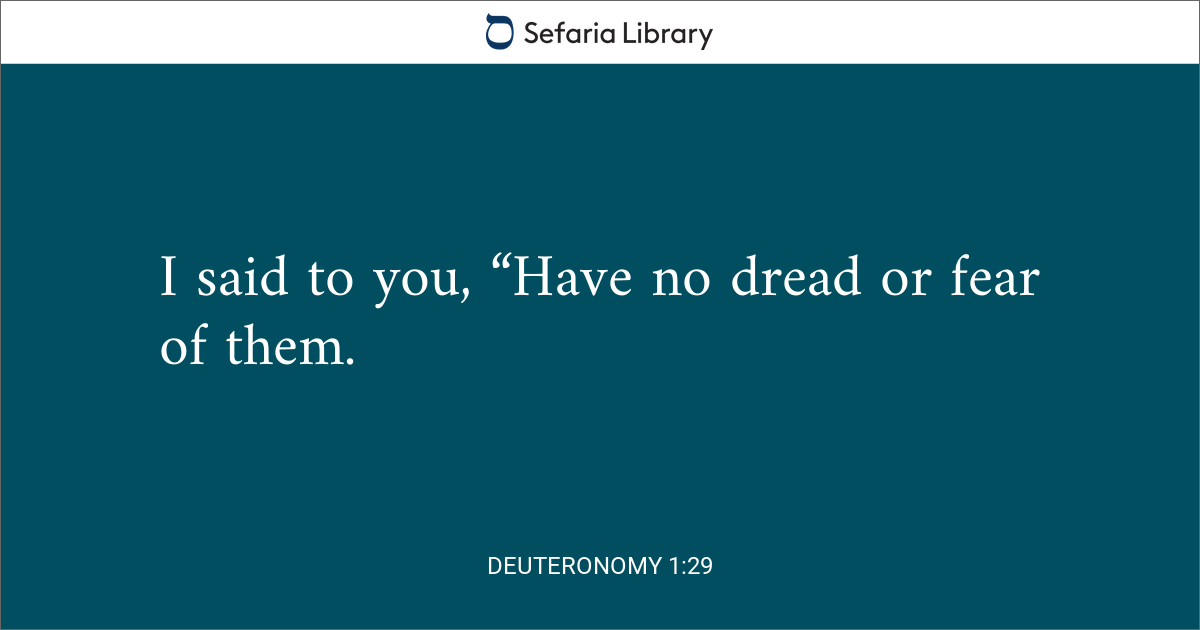 Deuteronomy 1:29