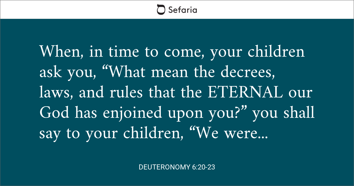 What does deuteronomy 6 mean