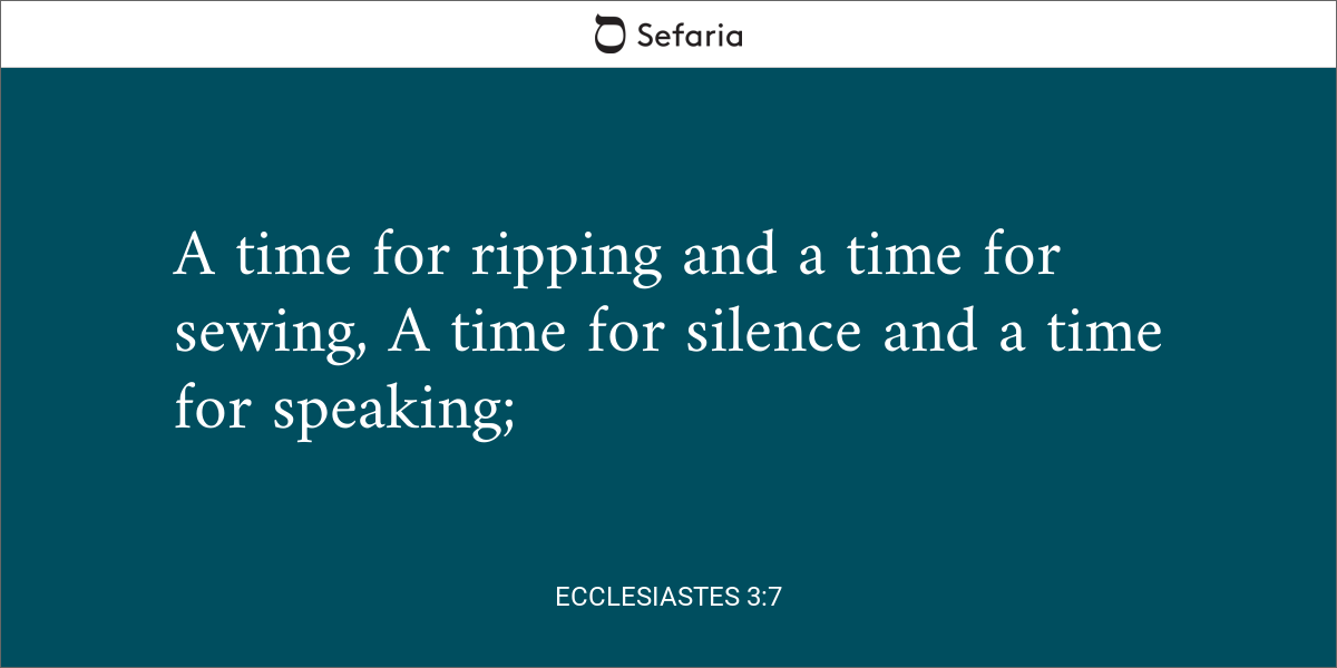 Ecclesiastes 3:7