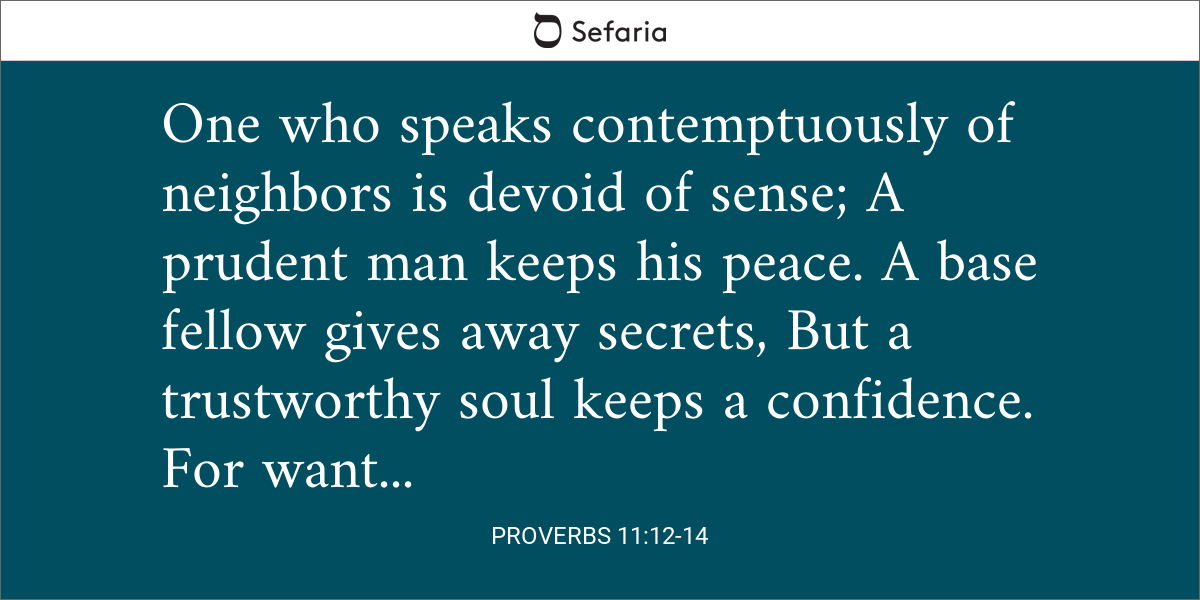 Proverbs.11.12-14
