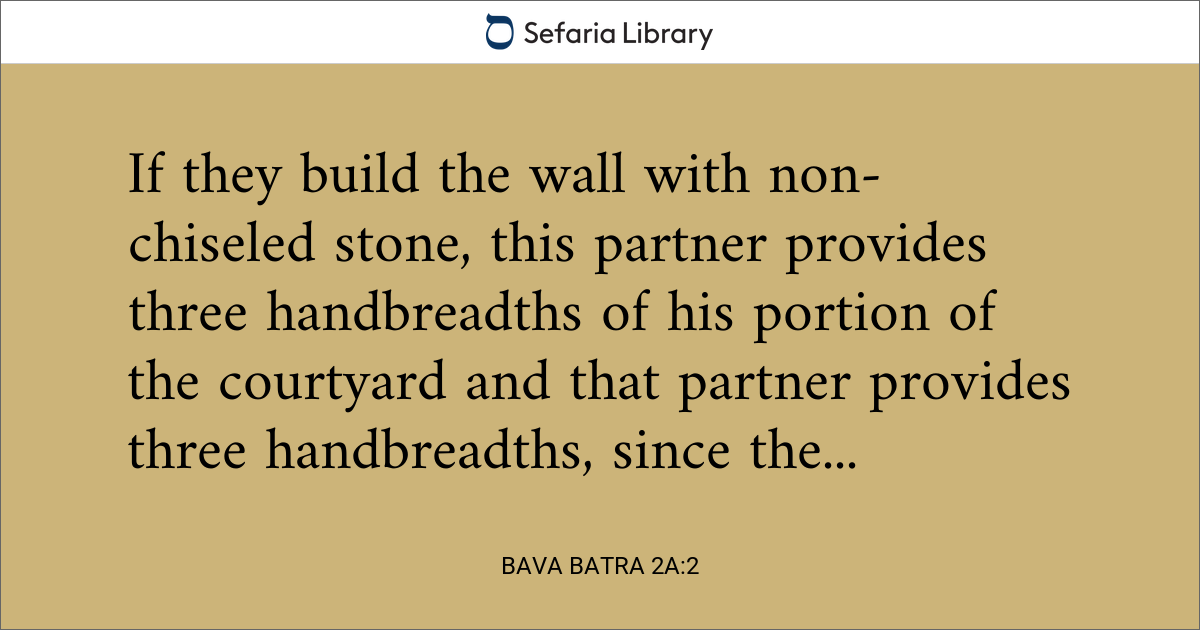 Bava Batra 2a:2 | Sefaria Library