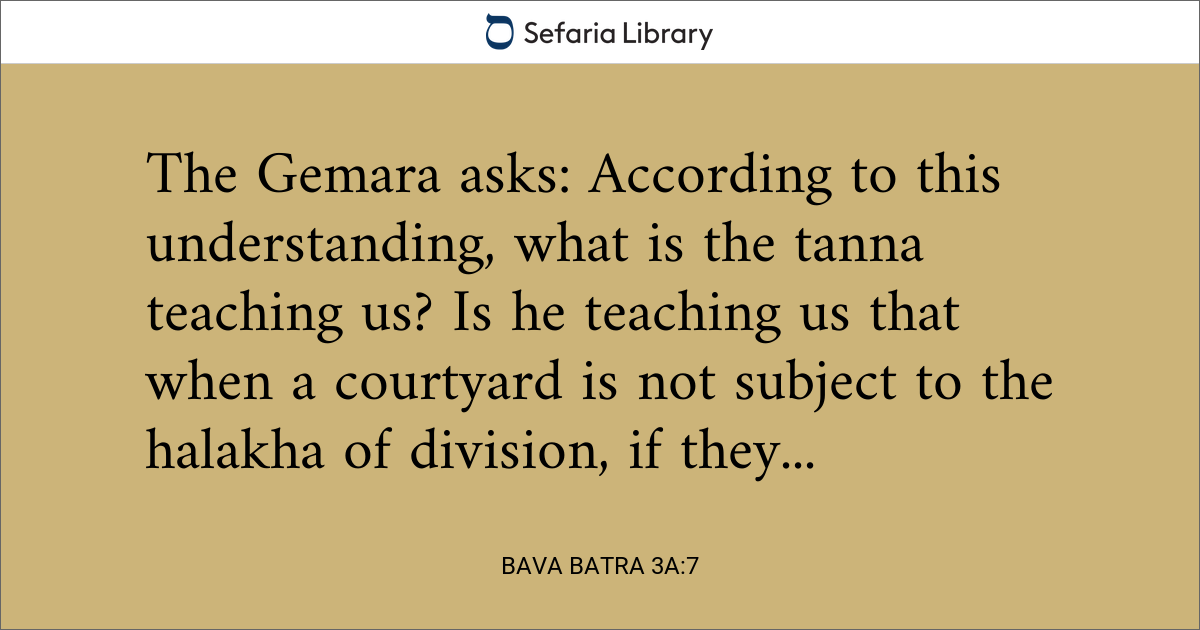 Bava Batra 3a:7 | Sefaria Library