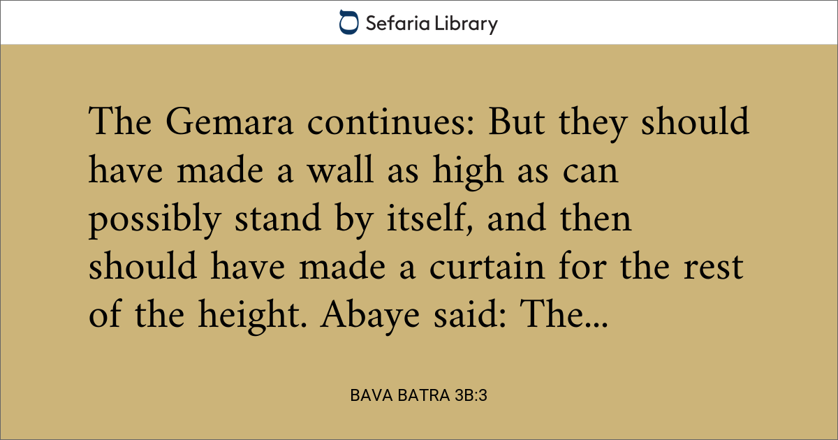 Bava Batra 3b:3 | Sefaria Library