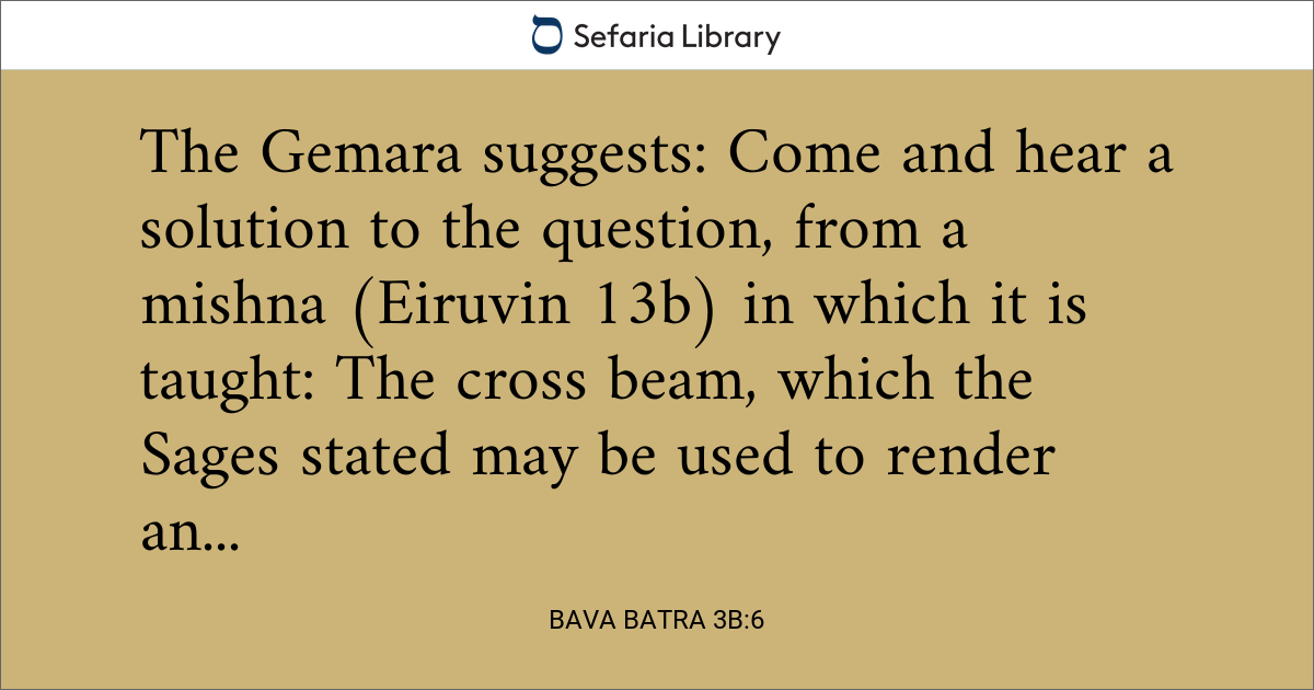 Bava Batra 3b:6 | Sefaria Library
