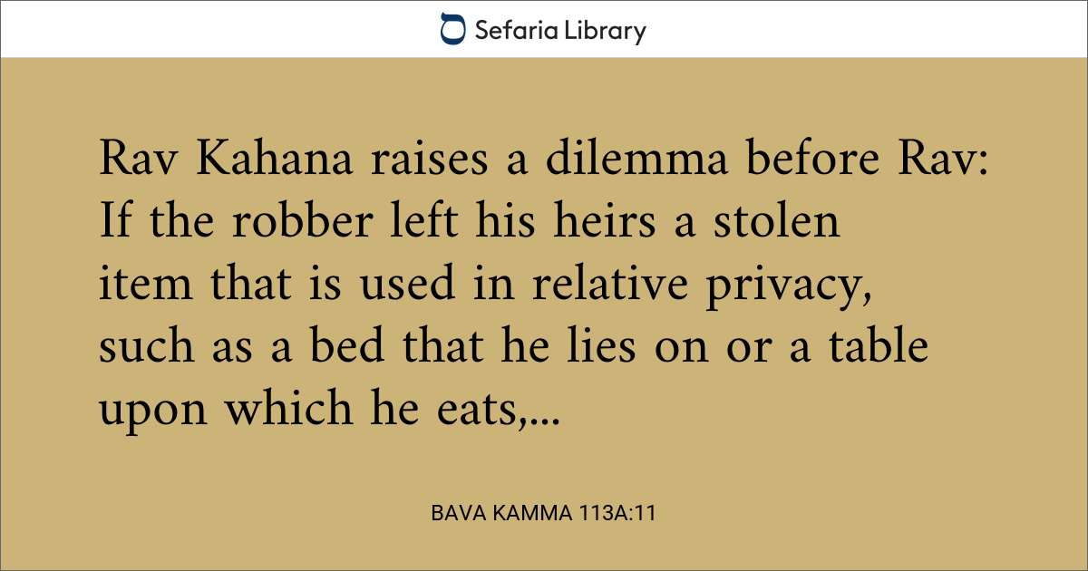 Bava Kamma 113a:11 | Sefaria Library