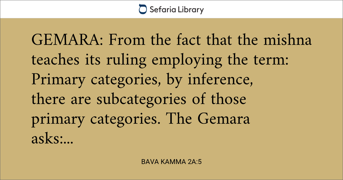 Bava Kamma 2a:5 | Sefaria Library