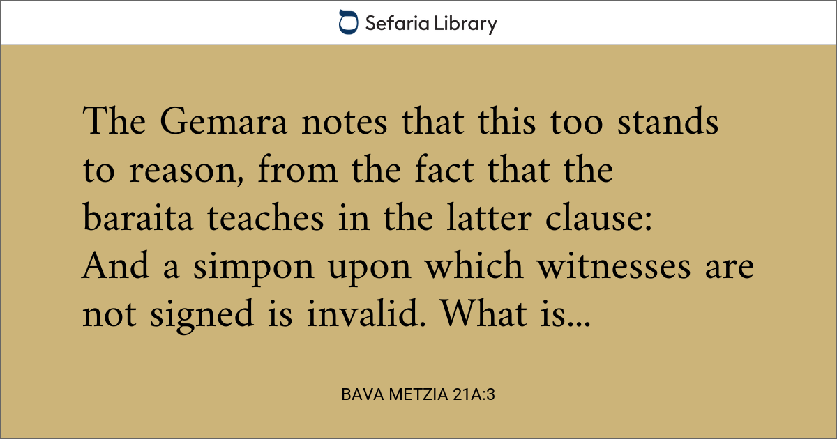 Bava Metzia 21a:3 | Sefaria Library
