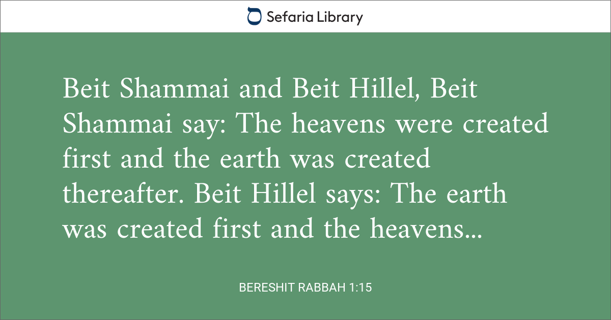 Bereshit Rabbah 1:15