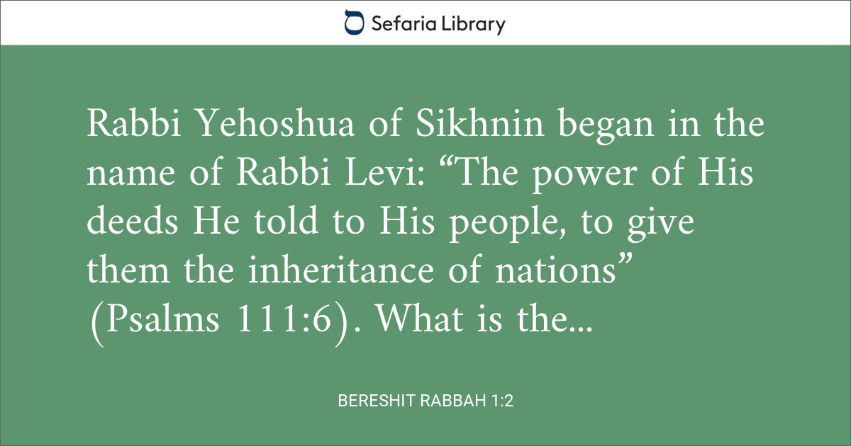 Bereshit Rabbah 1:2