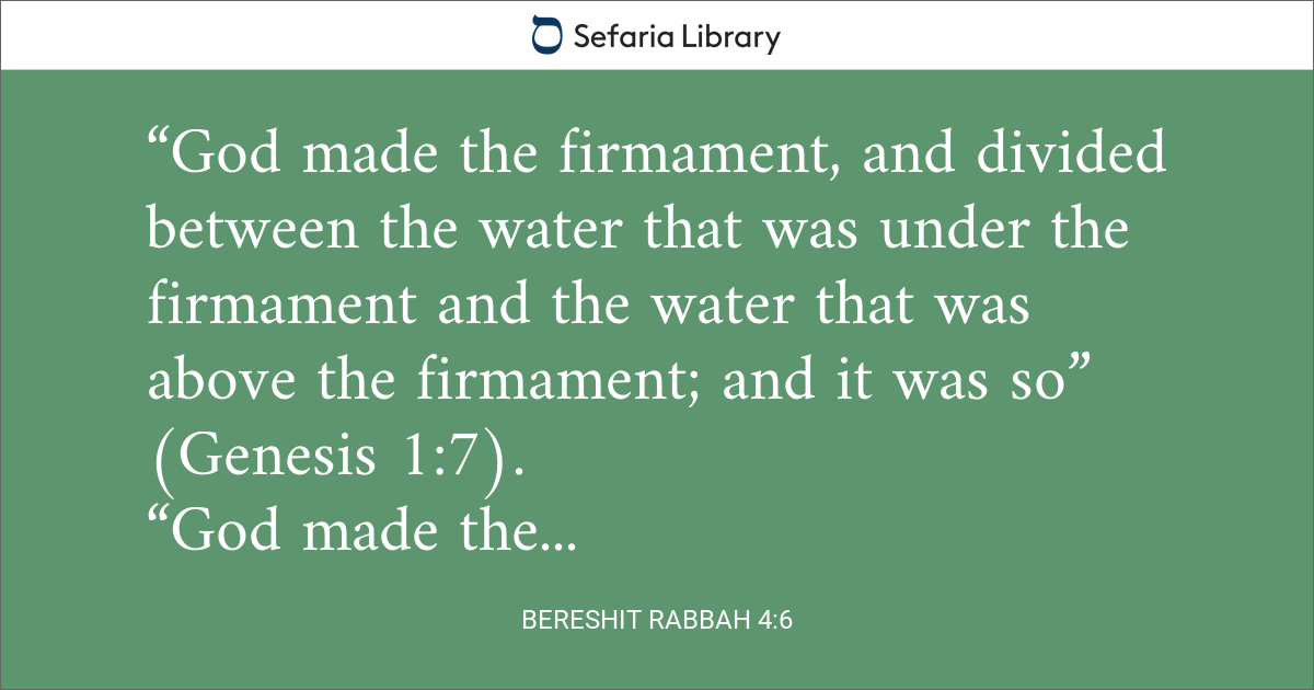 Bereshit Rabbah 4:6 | Sefaria Library