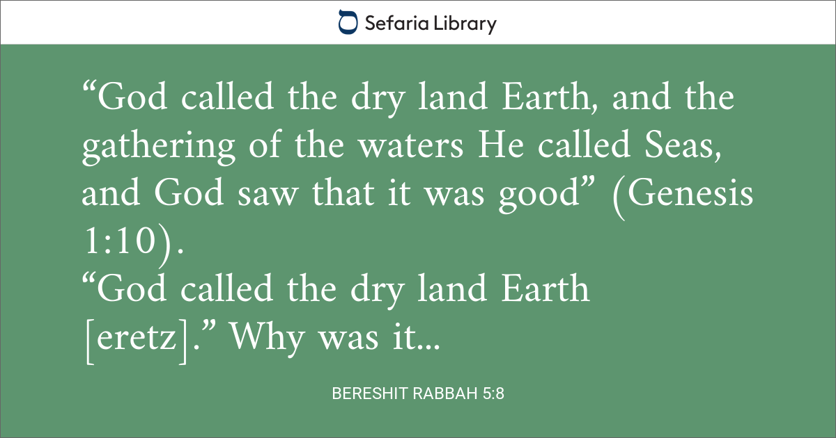 Bereshit Rabbah 5:8 | Sefaria Library