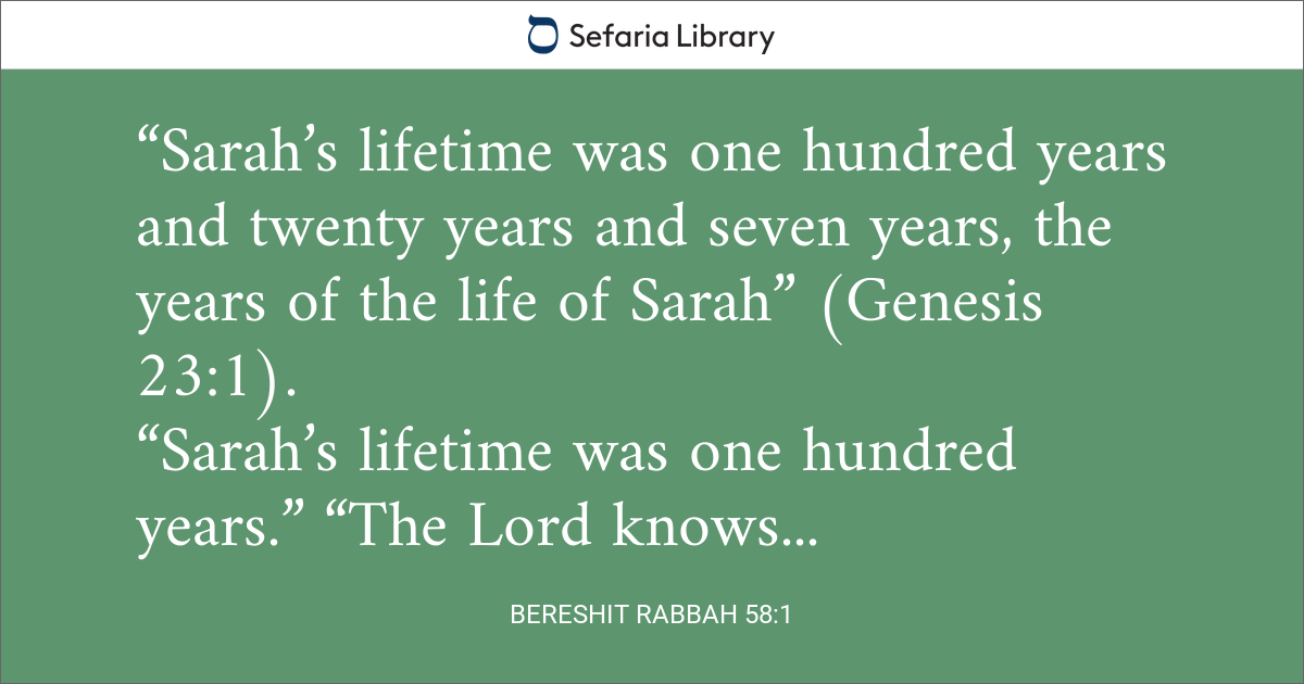 Bereshit Rabbah 58:1