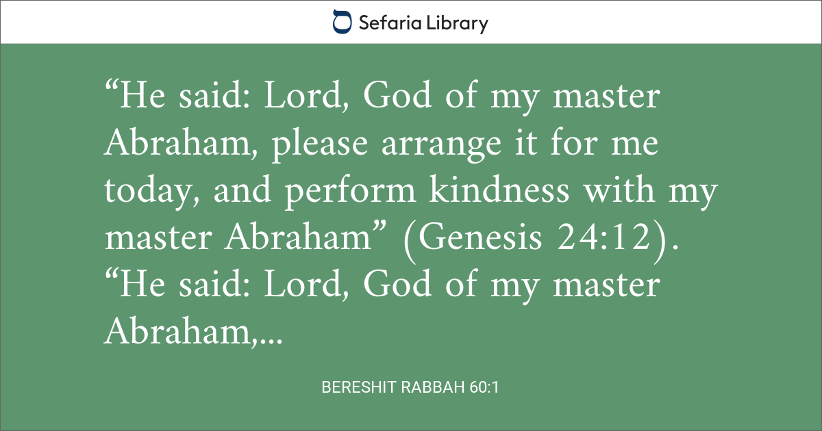 Bereshit Rabbah 60:1
