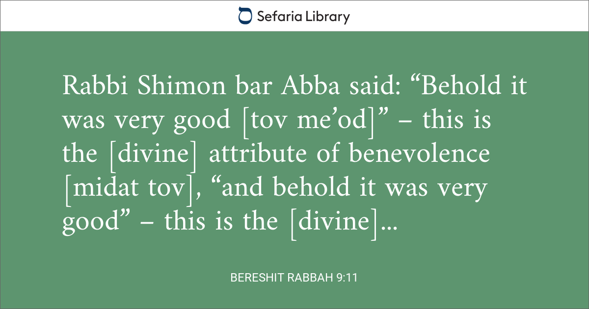 Bereshit Rabbah 9:11 | Sefaria Library