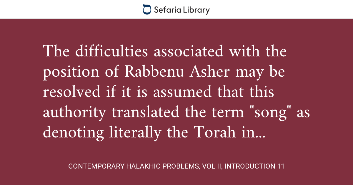 Contemporary Halakhic Problems, Vol II, Introduction 11 | Sefaria Library
