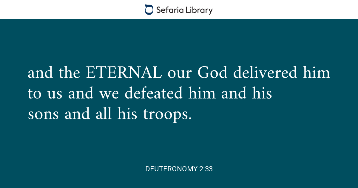 Deuteronomy 2 33 34