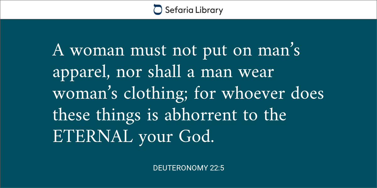 Deuteronomy 22:5 with Translations | Sefaria Library