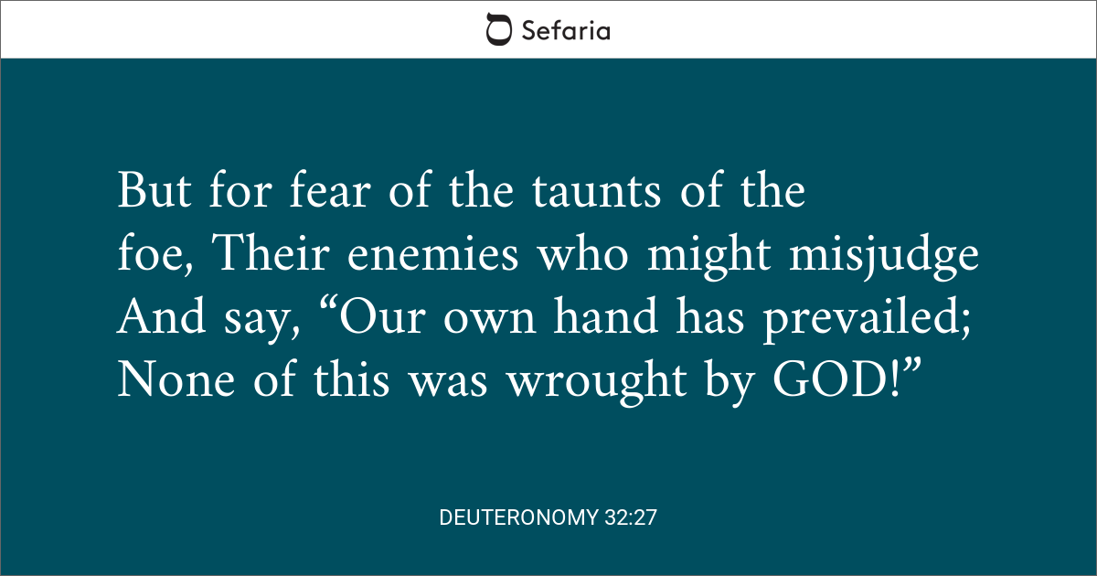 Deuteronomy 32 27