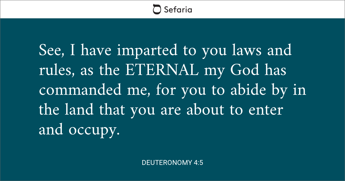 Deuteronomy 4 5