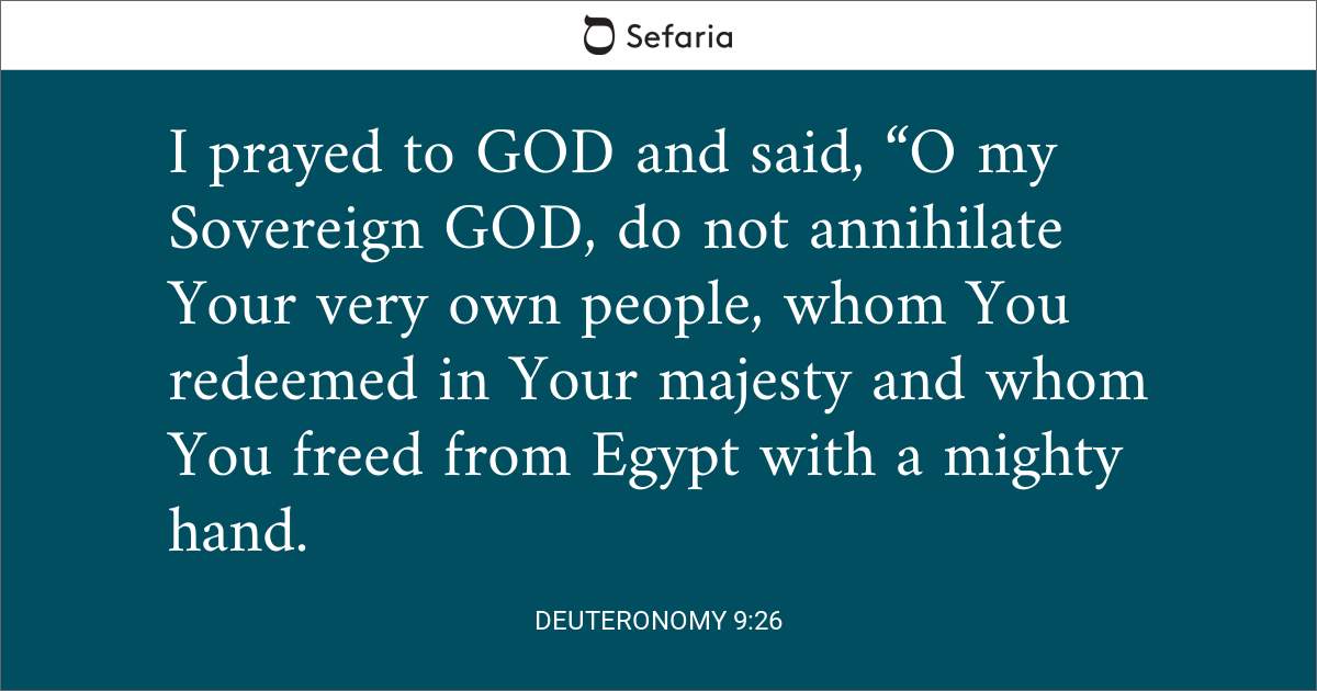 Deuteronomy 9 26 Sefaria Library