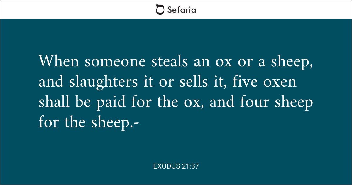 Exodus 21 37 Sefaria Library
