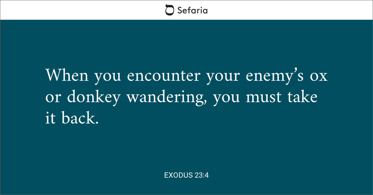 Exodus 23 4 Sefaria Library