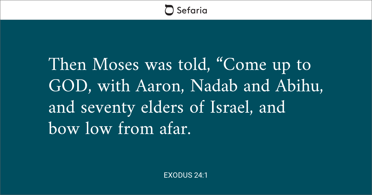 Exodus 24 1 Sefaria Library