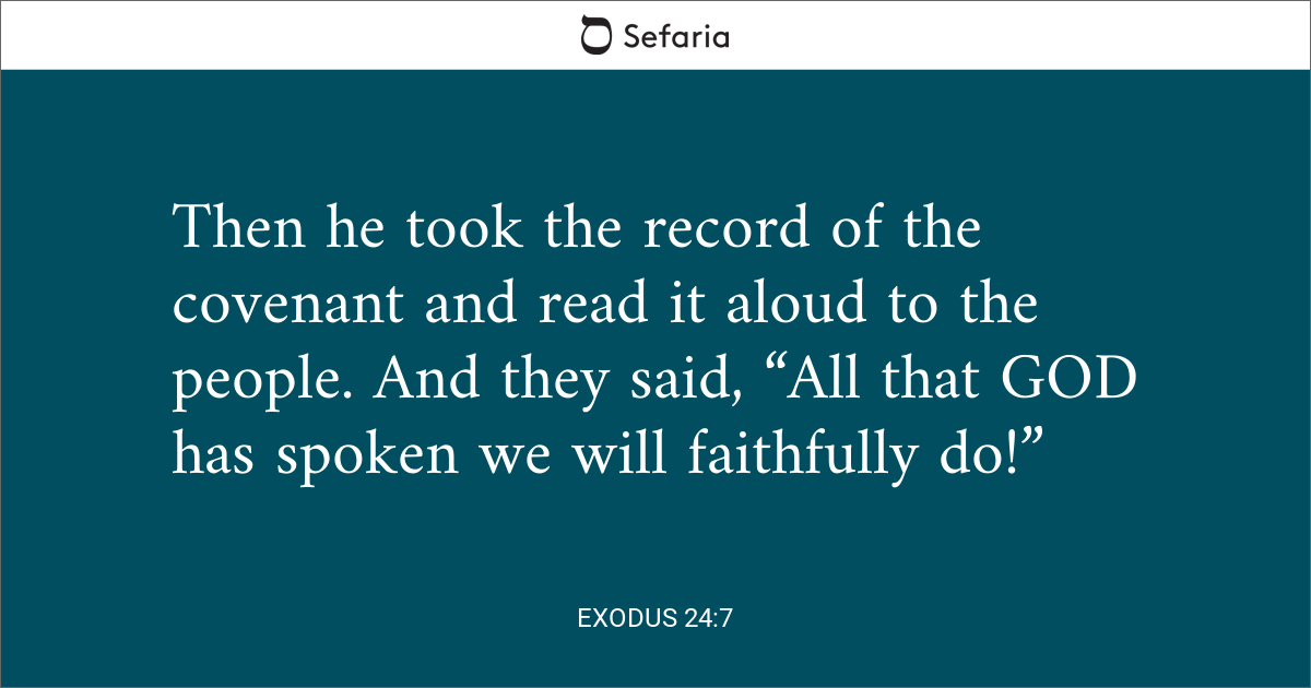 Exodus 24 7 Sefaria Library