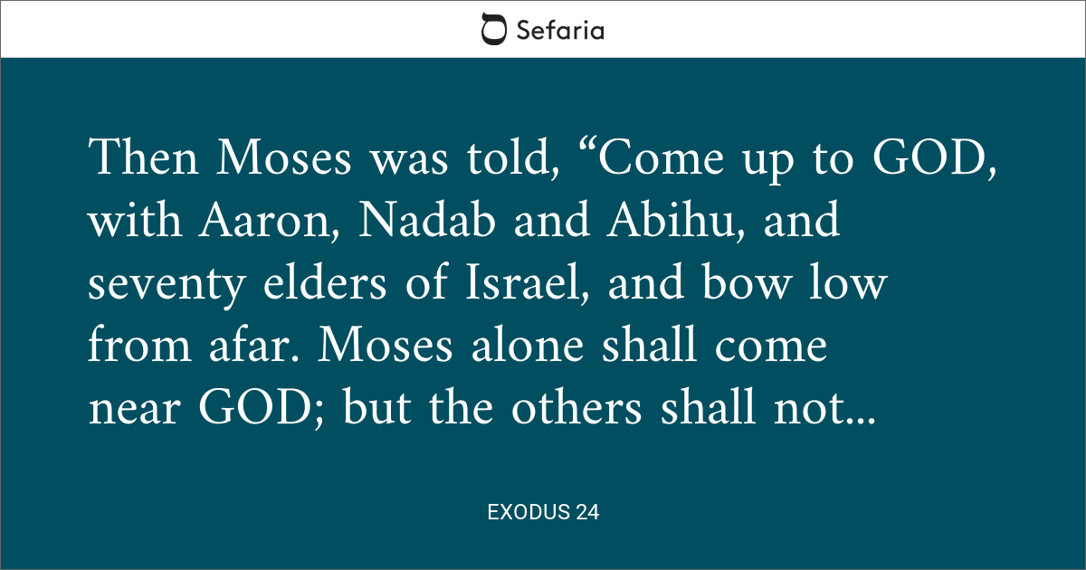 Exodus 24 Sefaria Library