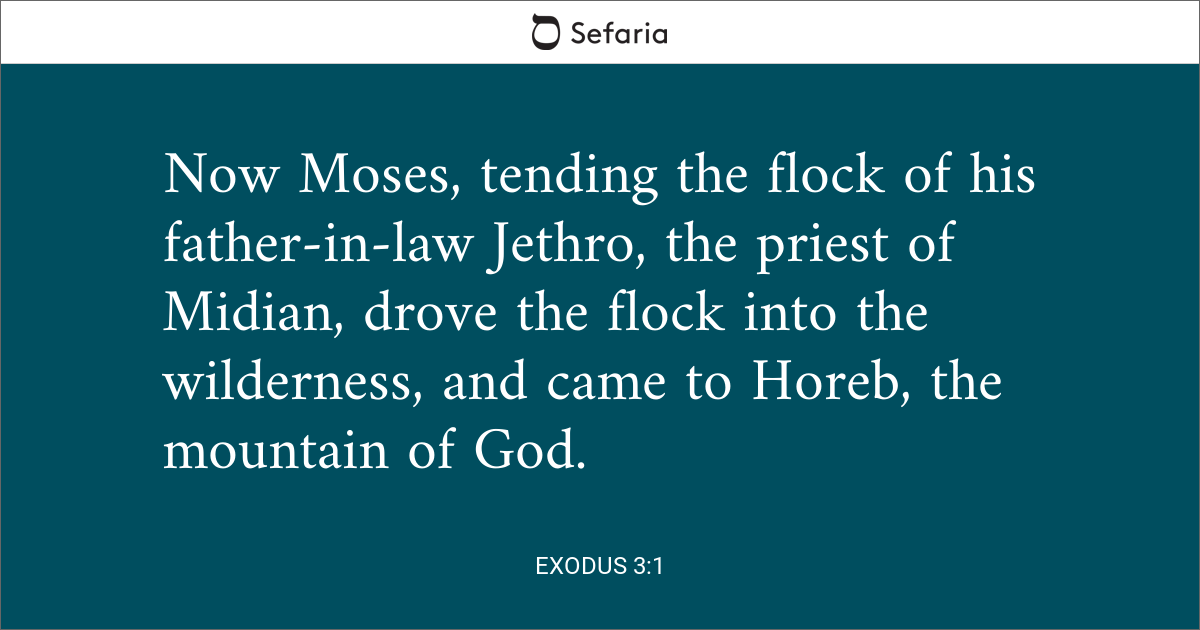 Exodus 3 1 Sefaria Library
