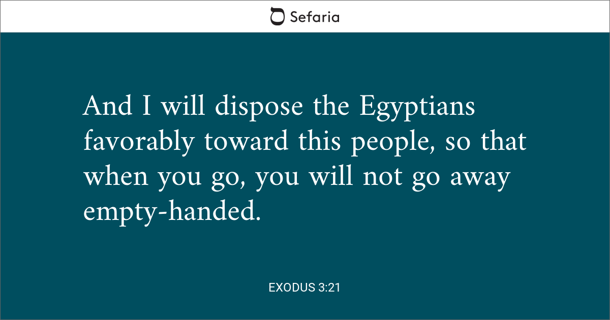 Exodus 3 21 Sefaria Library