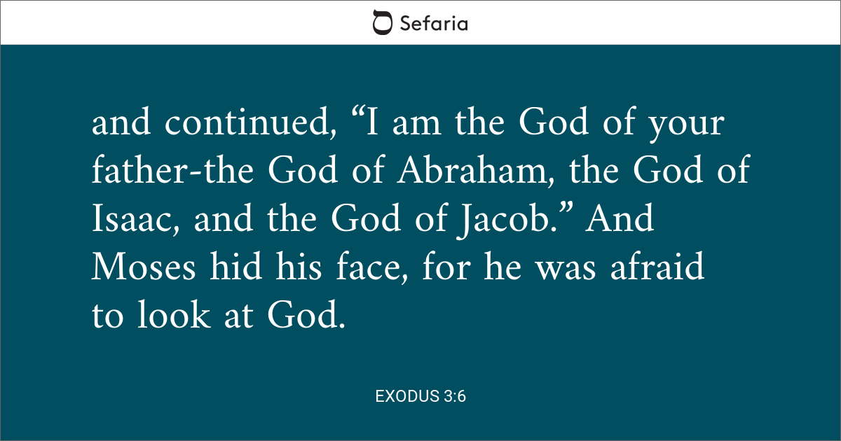 Exodus 3 6 Sefaria Library