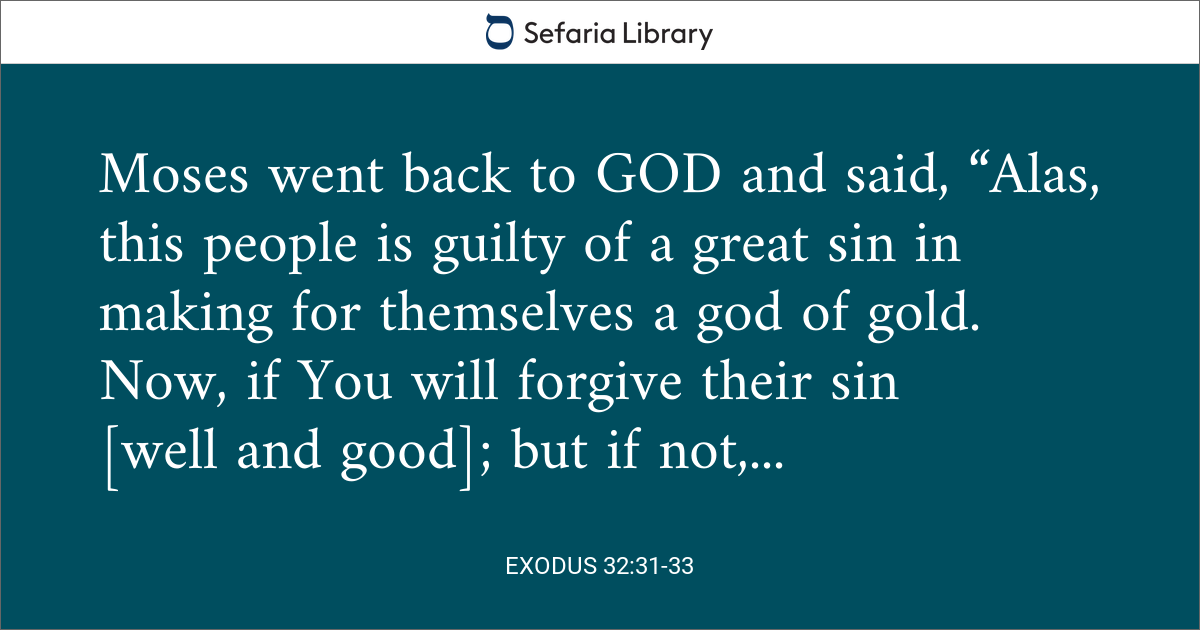 Exodus 32 31 33