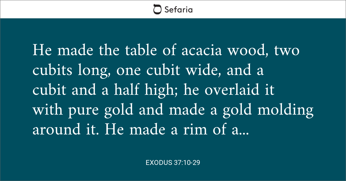 Exodus 37 10 29
