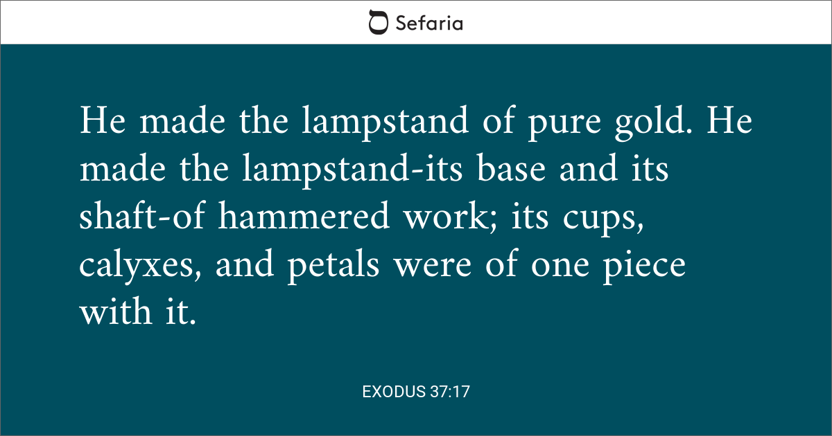 Exodus 37 17 Sefaria Library
