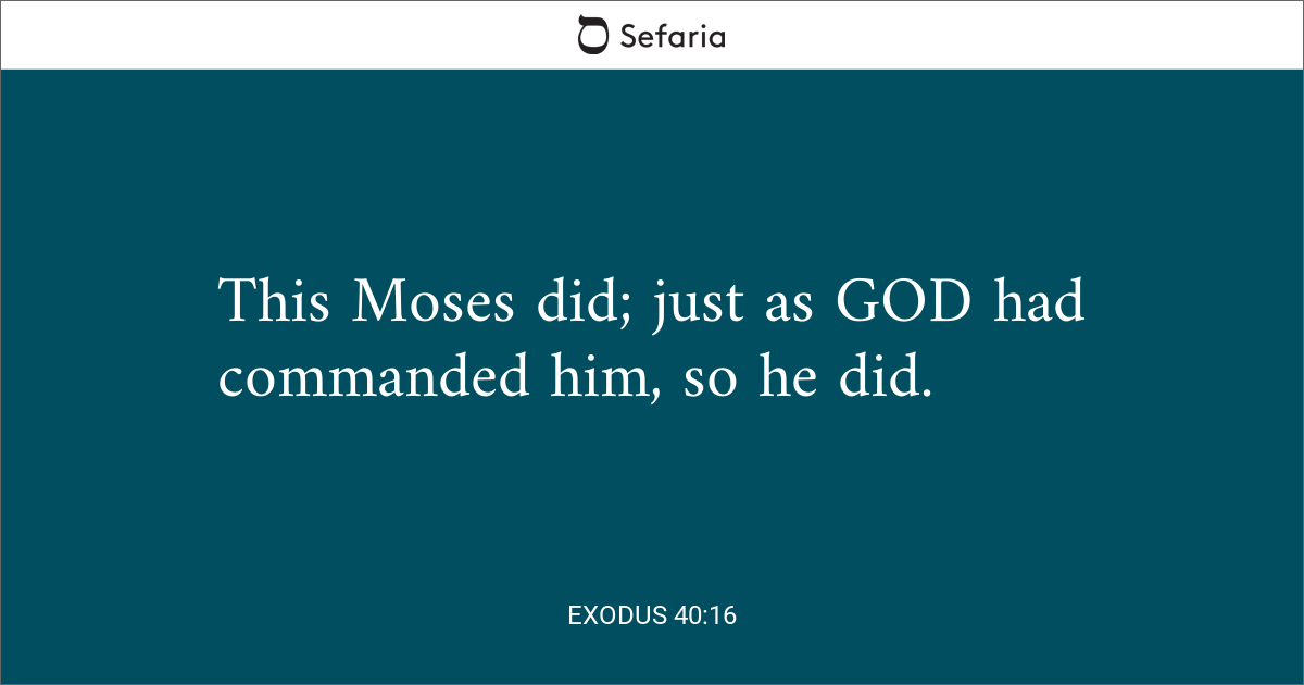Exodus 40 16