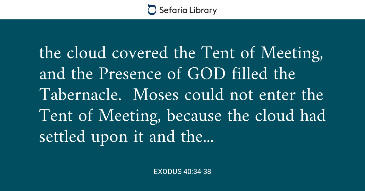 Exodus 40:34-38