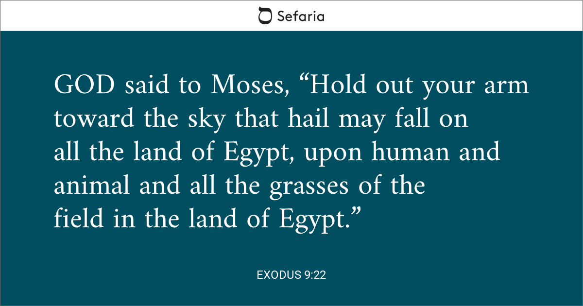 Exodus 9 22 Sefaria Library