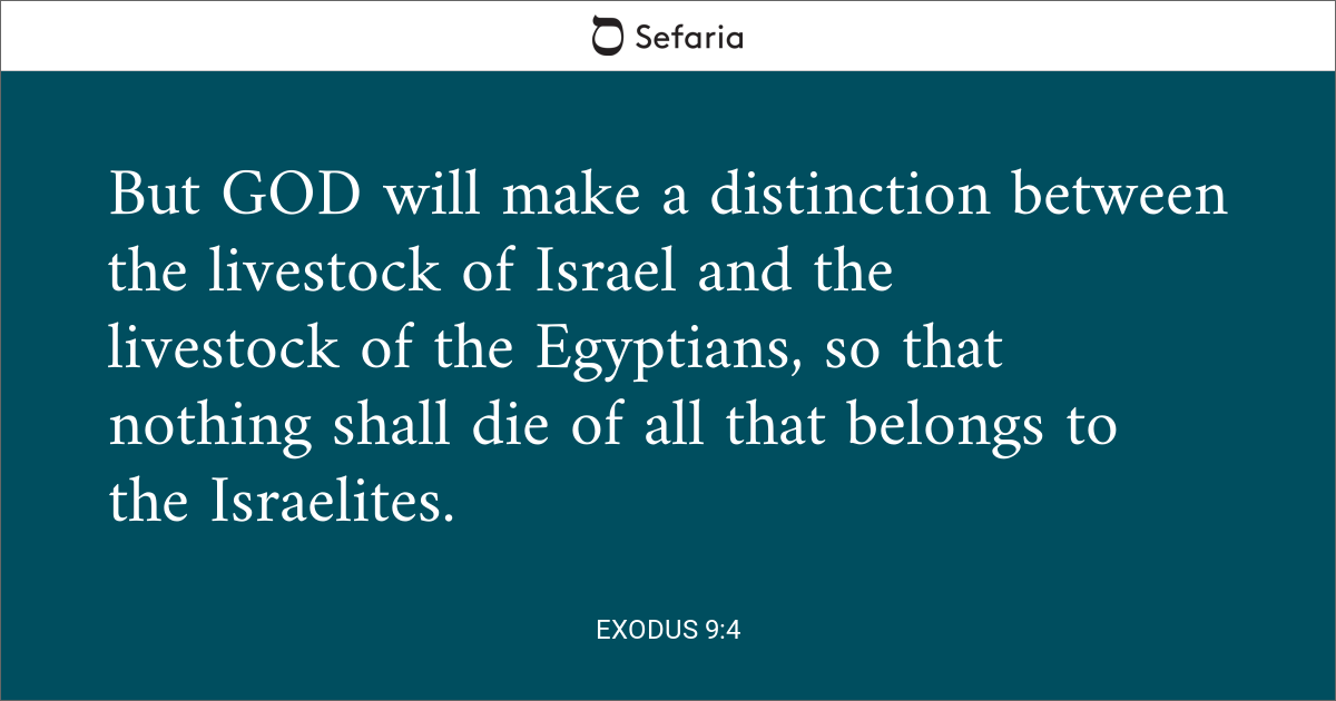 Exodus 9 4 Sefaria Library