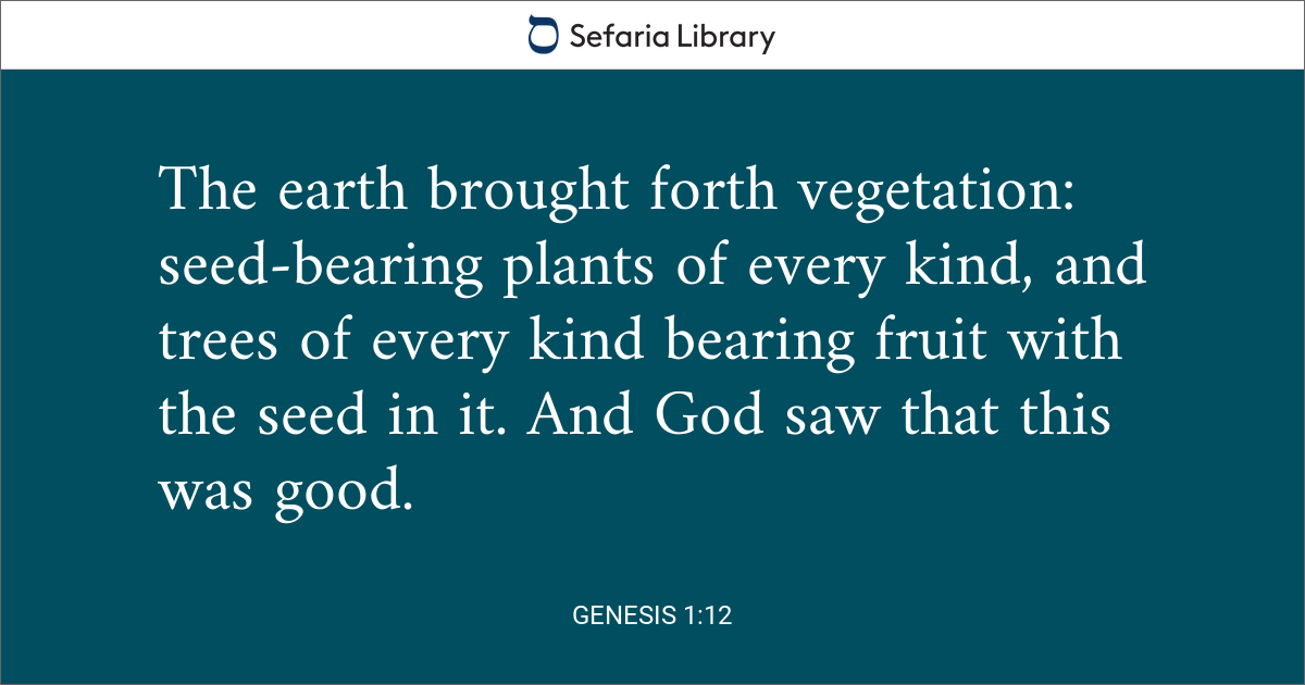 Genesis 1:12 | Sefaria Library