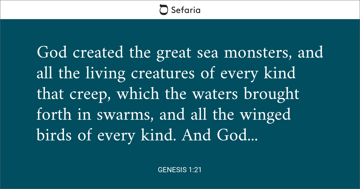 Genesis 1 21 Sefaria Library