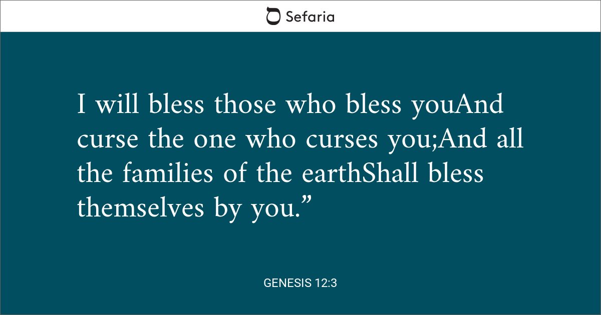 What is the meaning of bless and curse in Genesis 12:3?