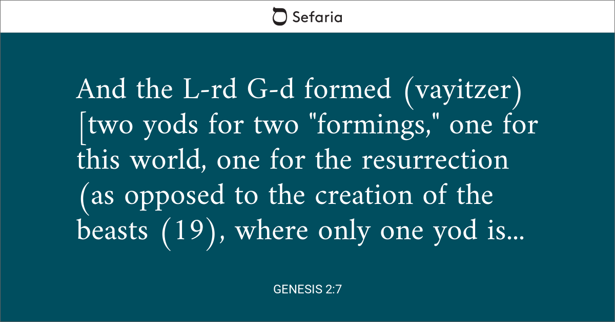 Genesis 2:7 with Sheets