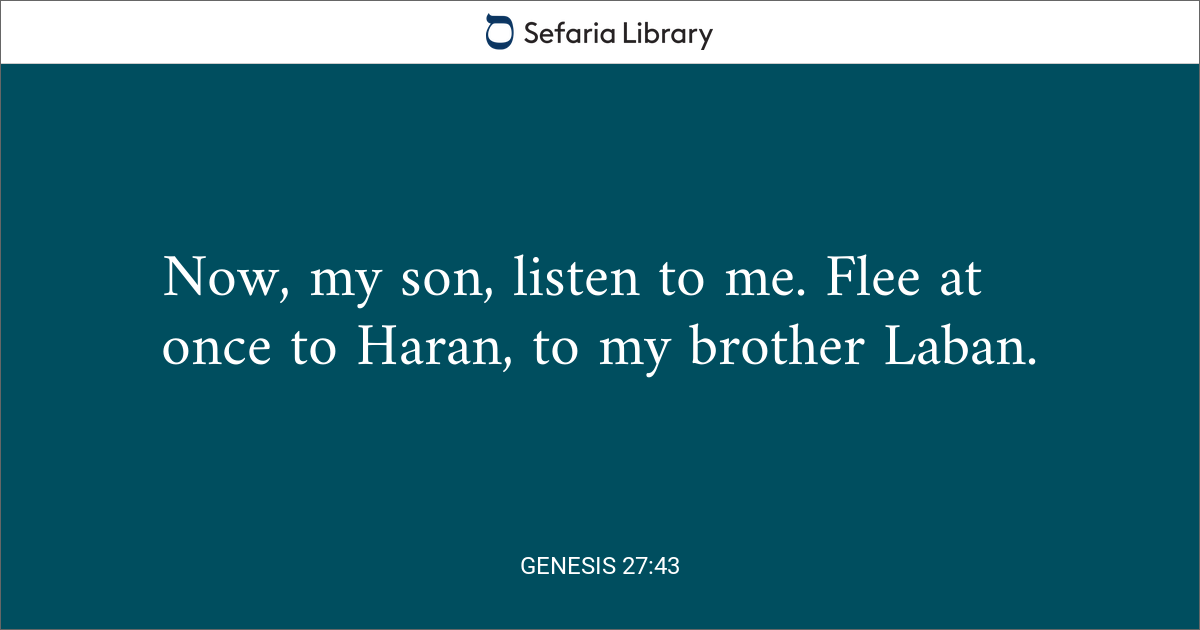 Genesis 27:43