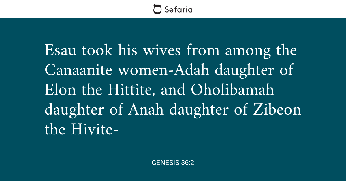 Genesis 36 2