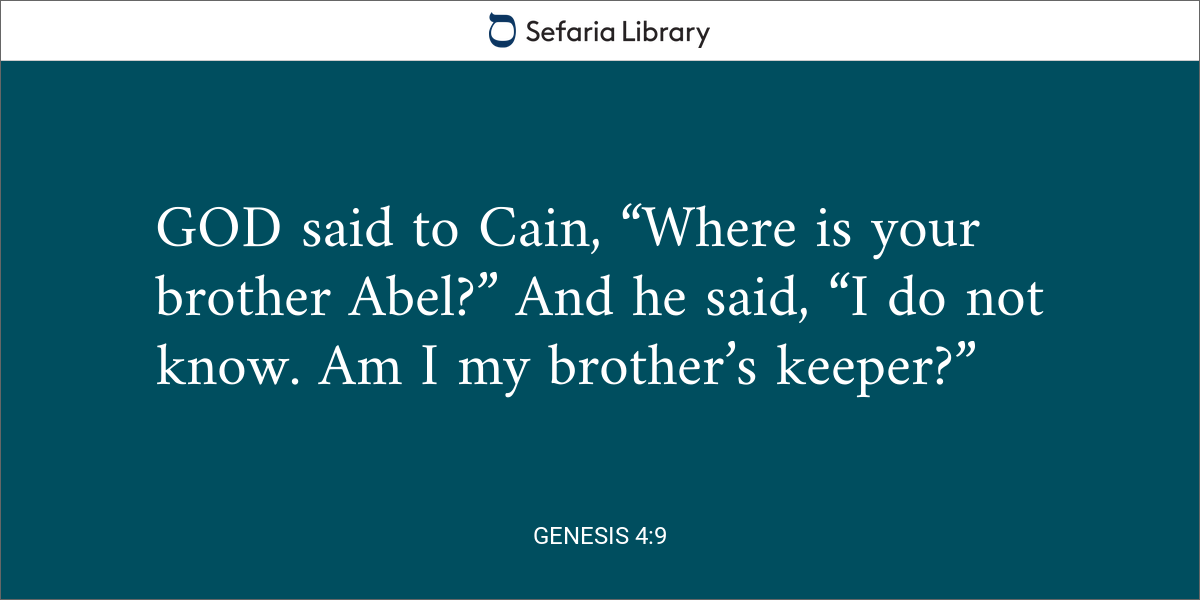 Genesis 4:9 | Sefaria Library