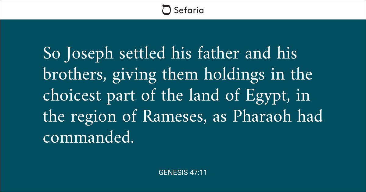 Genesis 47 Meaning