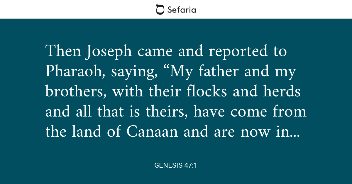 Genesis 47 1