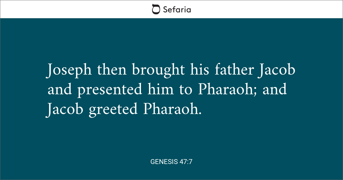 Genesis 47 7