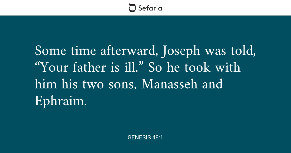 Genesis 48 1 Sefaria Library